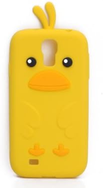 FJX 3D Cute Chick Soft Silicone Phone Case Cover for Samsung Galaxy S4 i9500 Yellow
