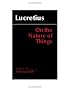 On the Nature of Things, Translated by Martin Ferguson Smith (Hackett Classics Series)