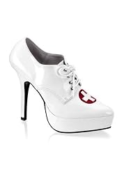 Women's Laced Platform Pump With Cross Detail And 5 1/4 Inch Heel