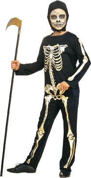 Skeleton with Hood Kids Costume