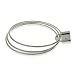 Sterling Silver Lock Triple Bangle
