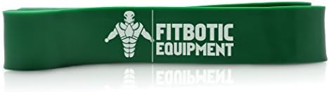 Fitbotic Resistance Strength Band- Exercise Loop bands for Crossfit, Calisthenics, Pull Ups, powerlifting Weight Training gymnastics and more (#4 Green (1-3/4" x 41") Medium 50-120 Lbs