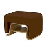 Nurseryworks Cole Ottoman in Mocha with Light Legs