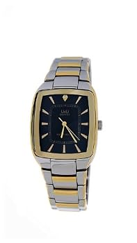 Q&Q #6163-412Y Men's Two Tone Square Casual Analog Watch