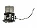 Leviton 9814 Incandescent Lampholder, Two Piece Porcelain, Medium Base, Pull Chain with 3 Foot Cord Assembly