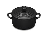 Le Creuset Stoneware Petite Round Casserole, Satin Black