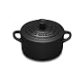 Le Creuset Stoneware Petite Round Casserole, Satin Black (Matt Black Finish)