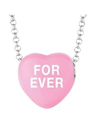 Sweethearts Enamel "Forever" Heart on 16" Necklace Pendant with Gift Box