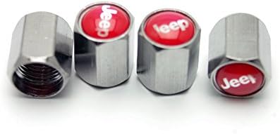 Chrome Metal Tire Valve Stem Caps for Jeep All Model set of 4 V1