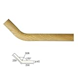 内装用木製丸手すり 丸棒 φ45mm用135°コーナー NM-104