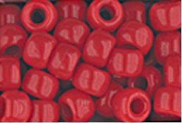 Red Plastic Pony Beads 100 beads 6x9mm