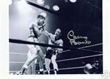 CARMEN BASILIO AUTOGRAPHED AWESOME 16X20 BOXING PHOTO VS SUGAR RAY ROBINSON (BOXING)