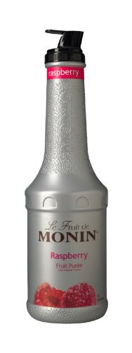 Monin Fruit Puree, Raspberry, 33.8-Ounce Bottles (Pack of 4)