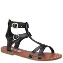 Steve Madden Women's Broose Gladiator Sandal,Black Leather,8.5 M US
