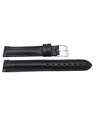 Genuine Swiss Army Black Smooth Leather 15mm Officers Dress Watch Band