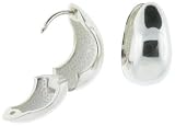 High Polished Sterling Silver Huggies Earrings U-Shape (3/4X1/2) (18mm X 10mm)