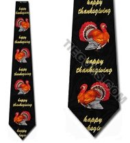 Happy Thanksgiving Turkey Neckties Mens tie