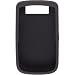 BlackBerry Silicone Rubber Gel Skin Cover Wrap for BlackBerry Tour 9630 (Black) [Bulk Packaging]