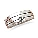 3 Row Oxidized Line Wavy Top Men's Ring