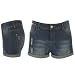 Ladies Denim Shorts Lee Cooper Distressed Denim Shorts Ladies Indigo 14 (L)
