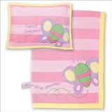 Stephen Joseph Butterfly Fleece Blanket & Pillow Set