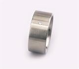 Flat 9mm Stainless Steel Band with Flush-Set 0.02 ct Diamond