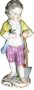 Meissen hand painted Garden Children Sculpture entitled "Boy with Spade"