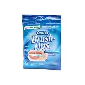 Oral-B Brush-ups, Textured Teeth Wipes, 12 wipes
