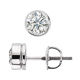 Platinum Round Diamond Stud Earrings (H-I/SI1, 1/3 ct. tw.)