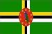 Dominica Flag Rayon On Staff 4 in. x 6 in.