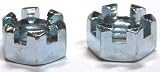 1 1/2-6 Slotted Hex Nuts / Steel / Zinc / 20 Pc. Carton