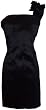 One Shoulder Ruffle Strap Knee-length Taffeta Sheath Dress