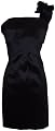 One Shoulder Ruffle Strap Knee-length Taffeta Sheath Dress