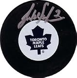 Luke Schenn Autographed/Hand Signed Maple Leafs Hockey Puck