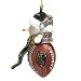 NFL Jacksonville Jaguars Striped Snowman Football Christmas Ornament