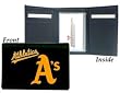 Oakland Athletics Embroidered Leather Tri-Fold Wallet - Baseball Sports Merchandise
