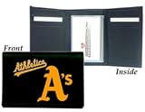 Oakland Athletics Embroidered Leather Tri-Fold Wallet