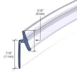 CRL Angled Translucent Vinyl Edge T Wipe - 36-in long