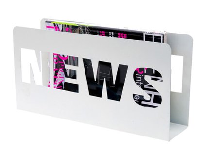 Zeitungsständer NEWS in weiß