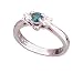 14K Blue & White Diamond Prong & Bezel Set Ring