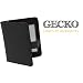 Die original GeckoCovers Luxus Amazon Kindle Paperwhite H�lle und Amazon Kindle Touch Lederh�lle und Amazon Touch 3G H�lle Gerneration 2012 E-Reader Ebook Cover H�lle in der Farbe schwarz / black - im praktischen Buchstyle mit original Gecko Applikation Leder Etui Case Tasche
