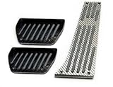Bimmian CFPAA1ASB Carbon Fiber Pedal Set- for All Vehicles with Steptronic-Automatic-4in Wide Pedal SMG Transmission- Silver Carbon Fiber Pedal Set- 2pcs with Black Grip Bimmian CFPAA1ASB Carbon Fiber Pedal Set- for All Vehicles with Steptronic-Automatic-4in Wide Pedal SMG Transmission- Silver Carbon Fiber Pedal Set- 2pcs with Black Grip