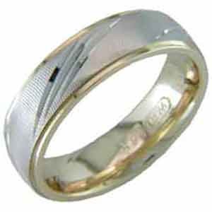 Two Tone Stylish Claw Men's Wedding Gold Band