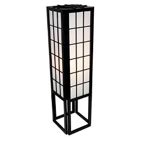 Great Unique Inexpensive Floor Lamps - 45" Japanese Window Pane Design Rice Paper Lantern