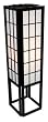 Unique Hand Crafted Wood Asian Design Floor Lamps - 45" Japanese Window Pane Style Rice Paper Shoji Lantern