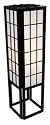 Discount Price Classic Asian Floor Lamps - 45" Japanese Window Pane Rice Paper Lantern -Black