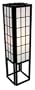 Discount Price Classic Asian Floor Lamps - 45" Japanese Window Pane Rice Paper Lantern -Black