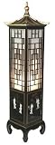 Fine Asian Furniture & D�cor - 6ft. Ming Chinese Pagoda Floor Lamp w/ Black Lacquer & Gold Leaf