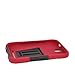 Eagle Cell HypeKick Hybrid Protective Case with Gummy TPU Protective Case with Kickstand for HTC One SV - Retail Packaging - Red/Black