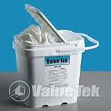Value-Tek Pre-Saturated Wipers - Wiper 10% ethanol/90% DI H2O, laundered polyester, knife edge, 9x9, 150/pail
